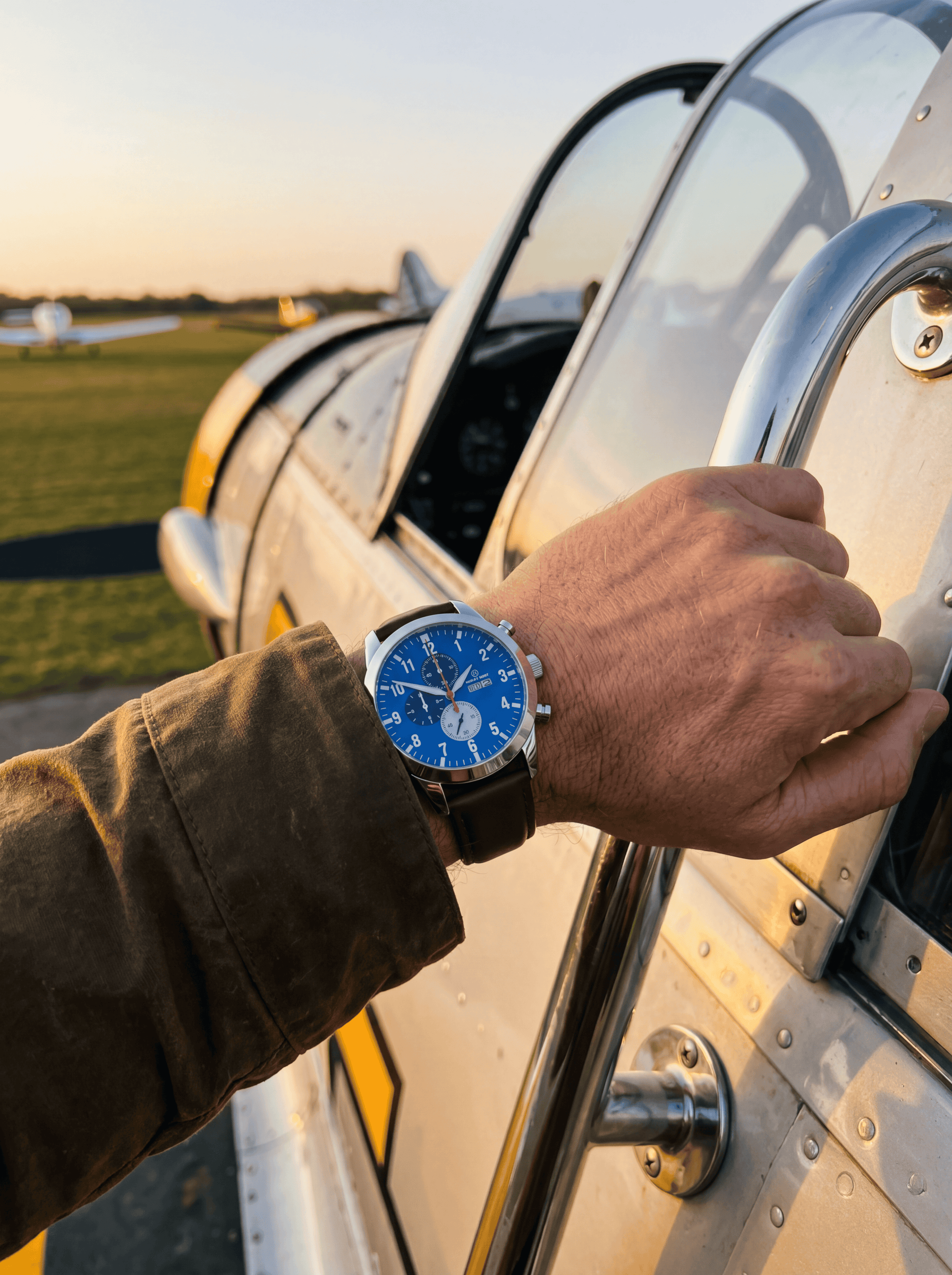 Aviator Hurricane | Blue Face Watch | Mens Watches – Hagley West